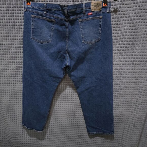 Bootcut Relaxed Fit Jeans Mens 48x30 Med Wash High Rise Stretch Comfort Western - Picture 9 of 16